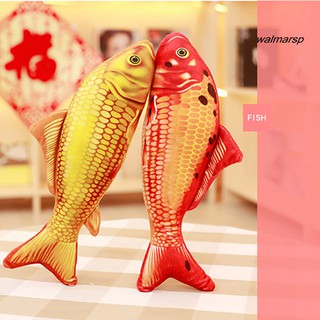 WAL 柔軟毛絨彩色魚抱枕腰墊可愛沙發床裝飾