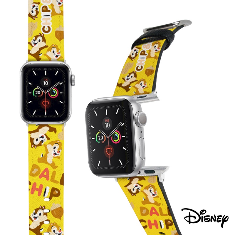 迪士尼｜奇奇蒂蒂皮革錶帶Apple Watchband 奇蒂  奇奇 手錶 配件 Apple錶帶 KW063 文具旗艦店