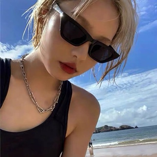 現貨｜jennie同款小臉方型貓眼造型墨鏡膠框墨鏡眼鏡