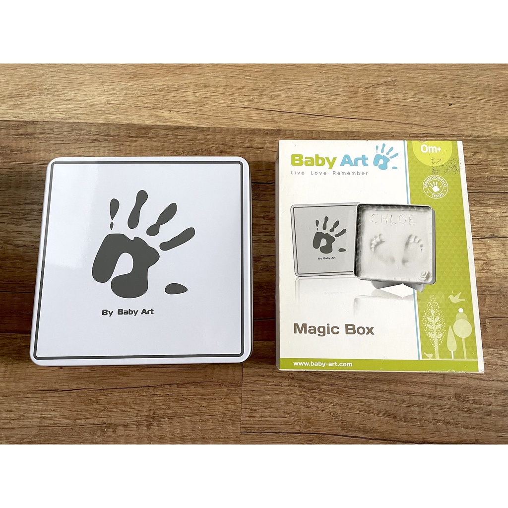 比利時 Baby art magic box方形魔術紀念盒/嬰兒/彌月/手腳印/寶寶紀念/新生兒 蝦皮購物