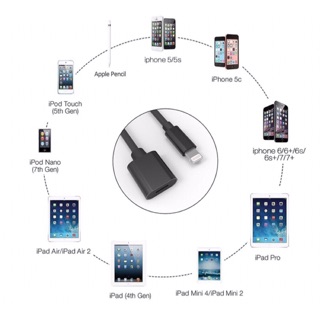 Apple Lightning 耳機延長線、iphone15、X、8、7 、6 隨身碟延長線 、影音傳輸線、公母延長線