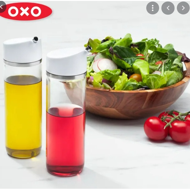 (買就送！) OXO廚房 不滴漏玻璃油醋瓶 355ml (2入/組) 油瓶 油罐