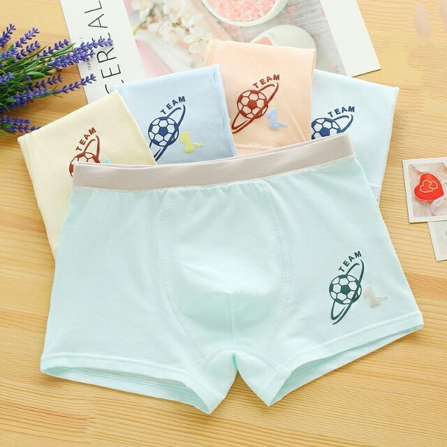 現貨 【2XL~4XL】現貨 青少年純棉學生內褲卡通足球天然純棉萊卡男童內褲大童兒童內褲
