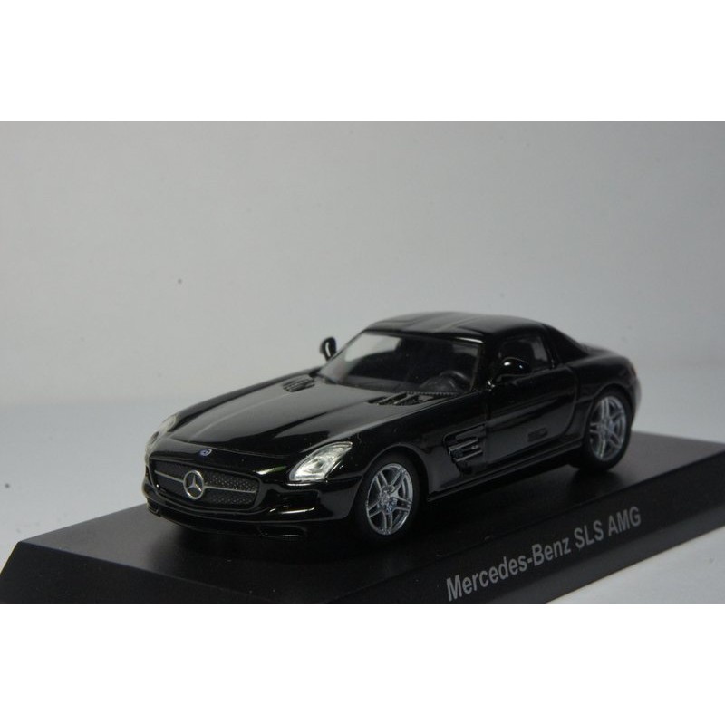 Kyosho 京商發行 Mercedes-Benz SLS AMG 賓士鷗翼跑車(1/64模型車)黑色