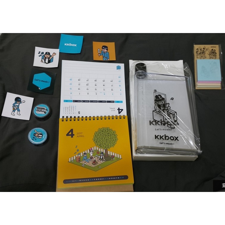 KKBOX  桌曆 水壺 便利貼 紙膠帶  貼紙 組盒
