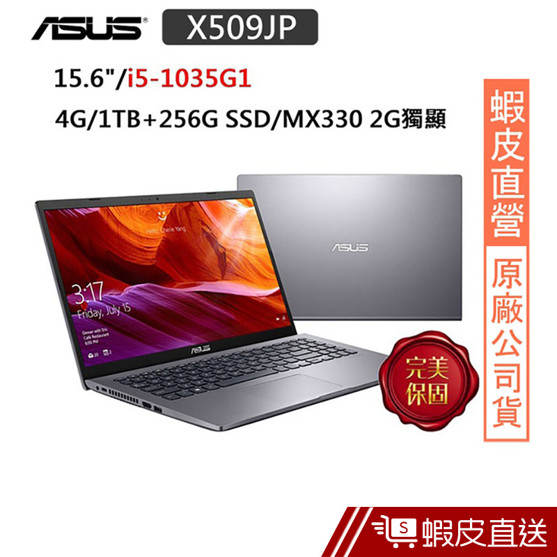 ASUS X509JP-0101G1035G1 15.6吋 筆電 (i5-1035G1/4G) 蝦皮直送
