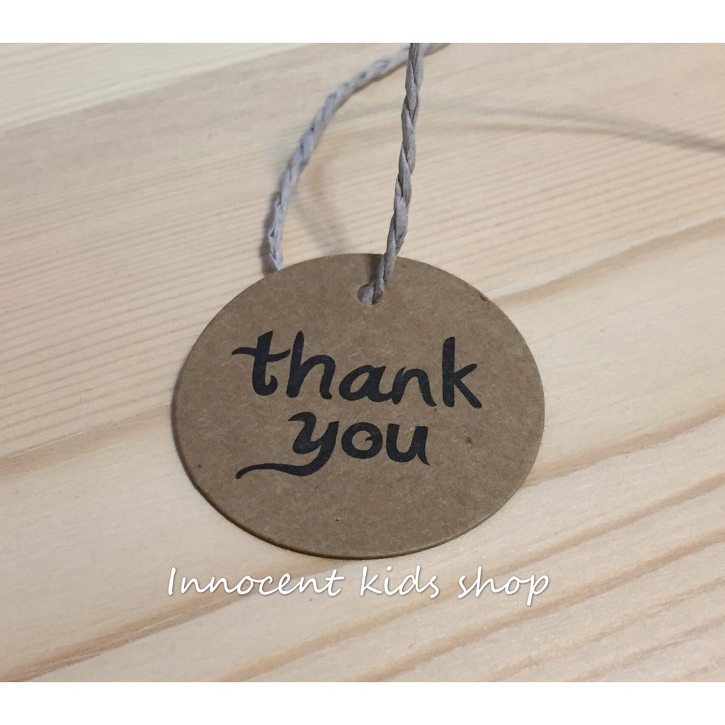 吊卡原色牛皮紙謝謝禮品吊飾圓形牛皮標籤thank You 牛皮紙小卡禮物包裝素材 蝦皮購物