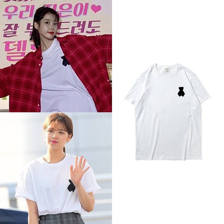 パルルの洋服屋 Iu李知恩twice俞定延x1金宇碩街拍衣服同款短袖t恤男女印花上衣 蝦皮購物