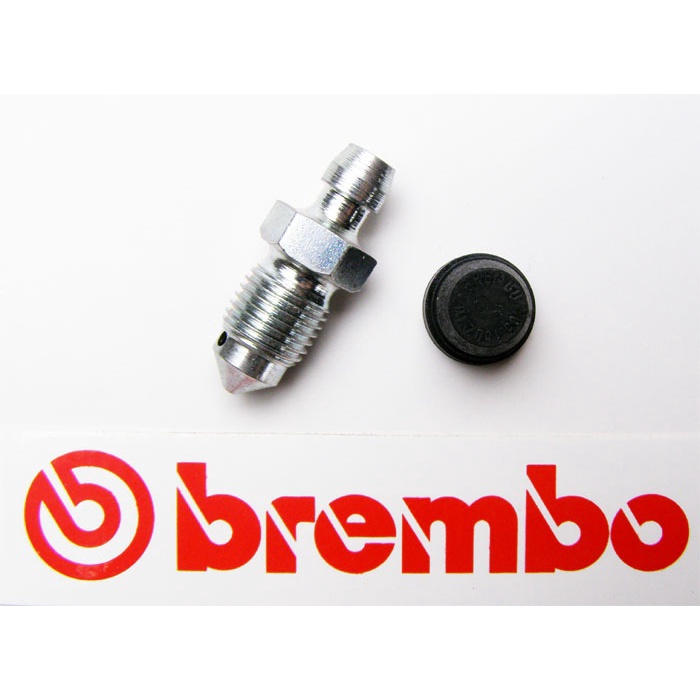 銀BREMBO M10 x 1.0mm排氣螺絲+防塵蓋 洩油螺絲 防塵帽CNC基本對四/大螃蟹RCS總泵/總磅