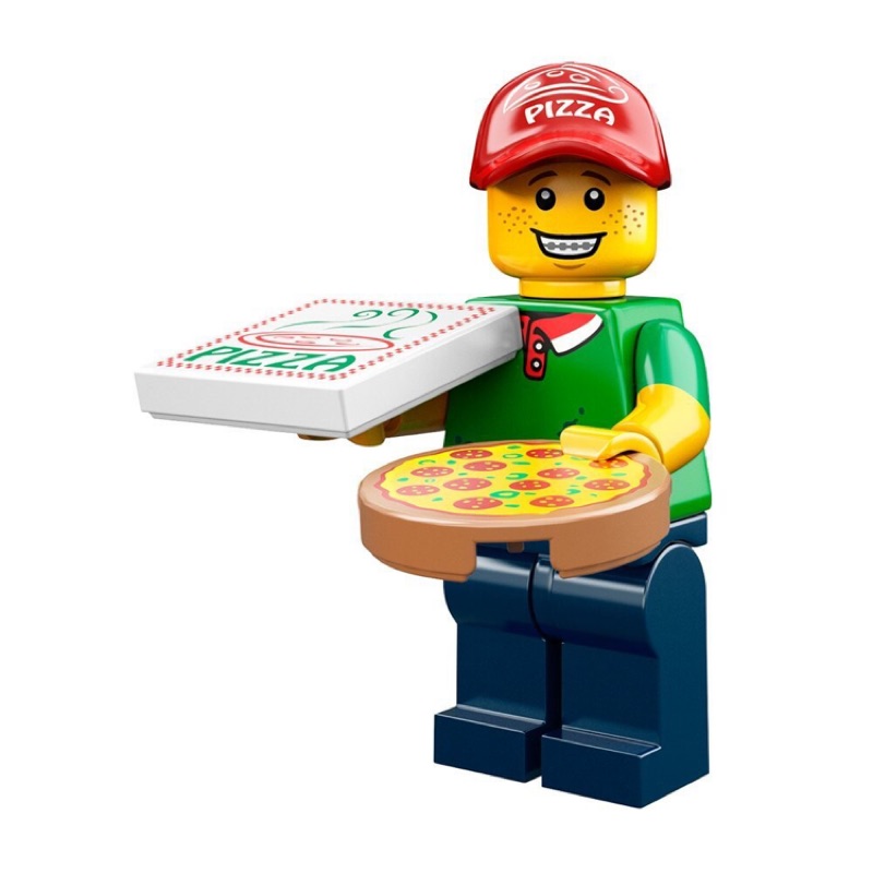 樂高 71007 十二代 12代 #11號 pizza 披薩 男孩 送貨員 牙套 全新未拆
