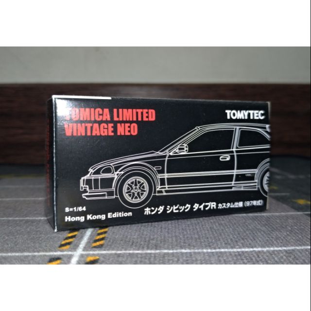 Tomytec 1/64 honda civic type r EK9 白色碳纖維引擎蓋