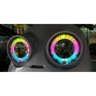 【拉迪賽創意設計】YAMAHA Vinoora 大燈2.0版本 DIY容易 彩鈦光圈 保護貼