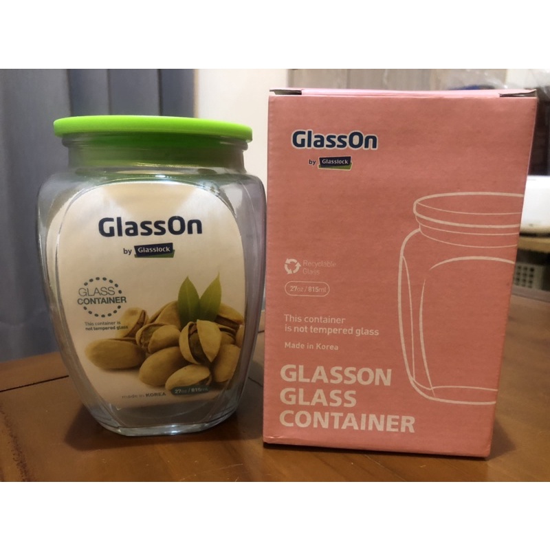 🌼現貨🌼 GlassOn by Glasslock 環保玻璃保鮮罐 玻璃密封罐 收納罐 815ml 韓製