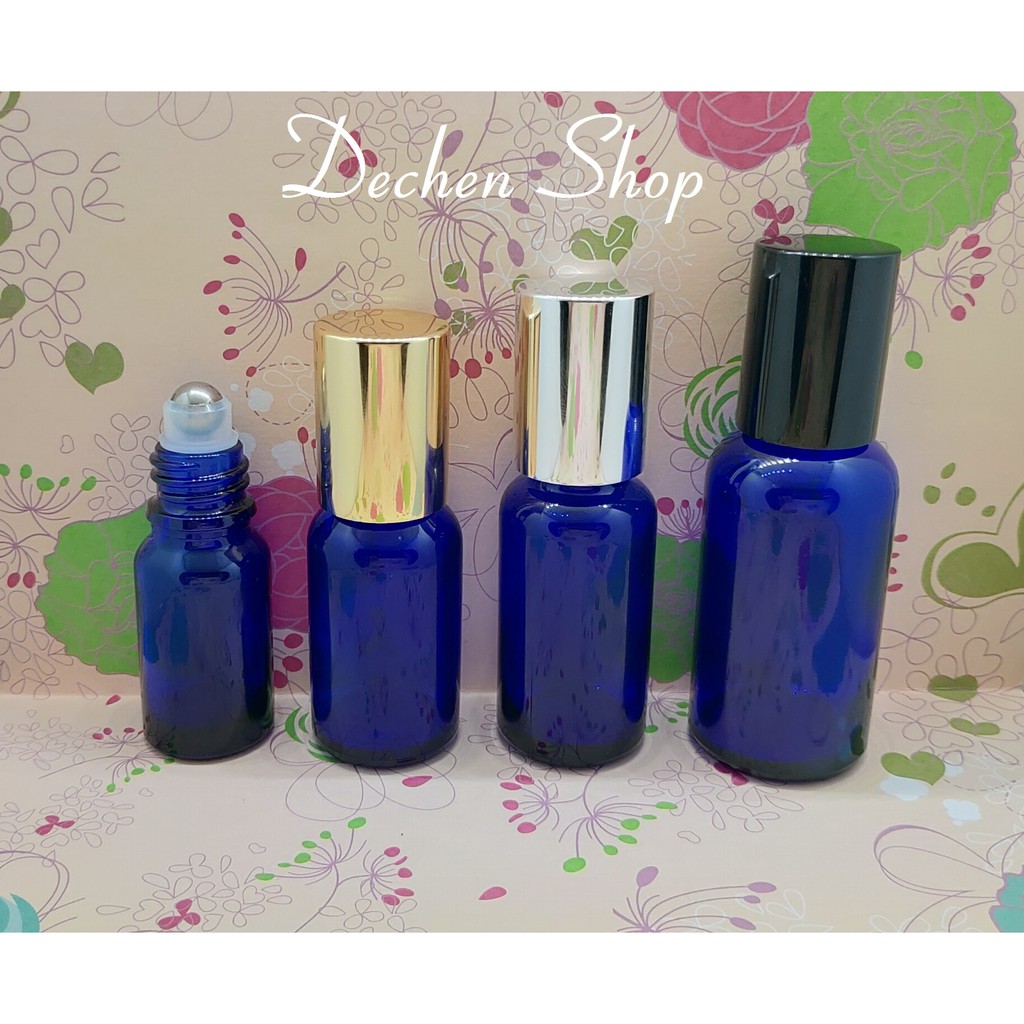 10ml 15ml ml 30ml厚玻璃鋼珠滾珠瓶 香水滾珠瓶 18牙精油滾珠瓶 藍色玻璃滾珠瓶 綠油精白花油滾珠瓶 蝦皮購物