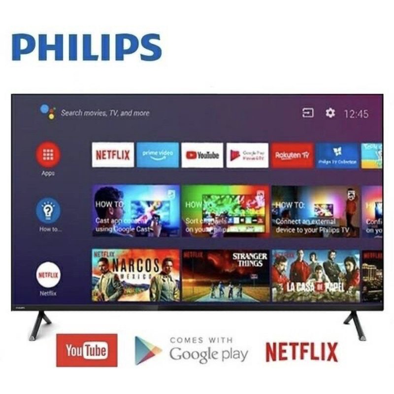 PHILIPS 飛利普 50吋 4K HDR 安卓智慧連網 Youtube Netflix 液晶電視 （內含視訊盒）