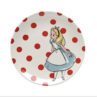 全新 迪士尼 Disney x Cath Kidston 聯名款 愛麗絲 Alice 陶瓷餐盤 大盤子 圓盤 水玉 圓點