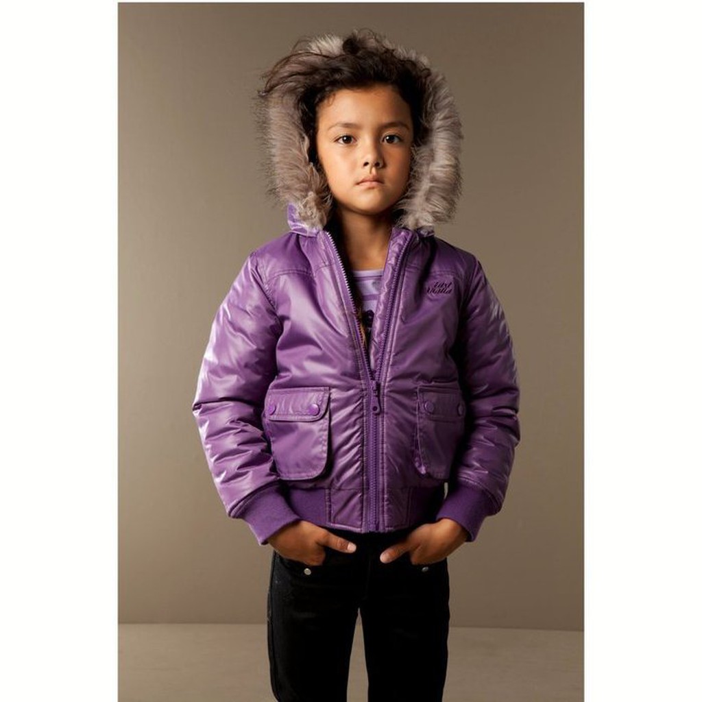 法國童裝LA REDOUTE 紫色鋪棉保暖外套8T