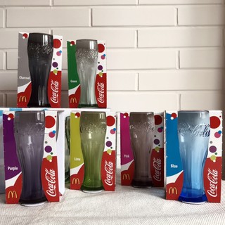 絕版2009麥當勞McDonald’s x Coca Cola可口可樂曲線玻璃杯 盒裝一組6入