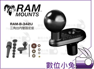 數位小兔【RAM Mounts RAM-B-342U 三角台內管固定座】重機 摩托車 iphone6 衛星導航架