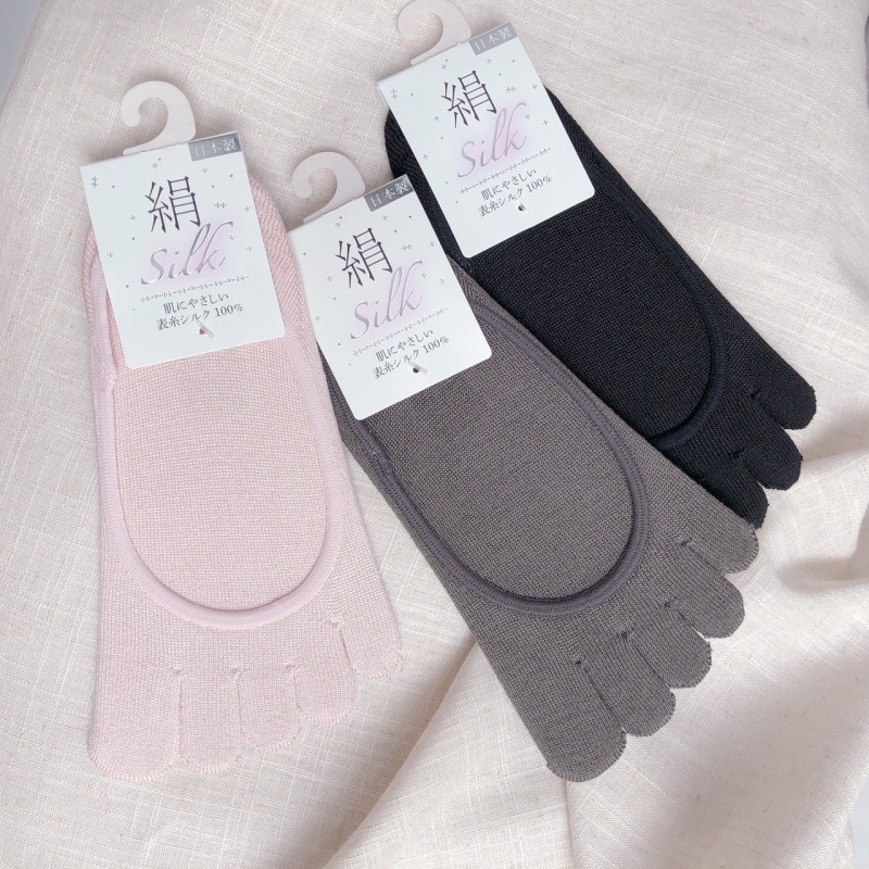 現貨-fing日本製絹質透氣五指隱形襪/絲襪(3色)