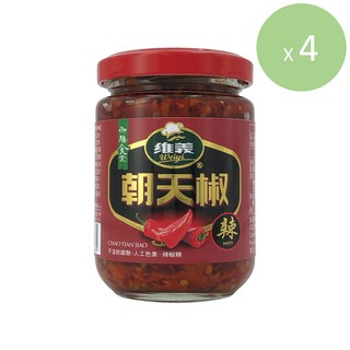 【維義】御膳食堂 朝天辣椒 香辣/蒜蓉 (170g/罐) 四入組