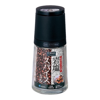 日本ASVEL FORMA黑胡椒/海鹽陶瓷刀研磨罐-140ml / 廚房收納 料理烘培 玻璃 調味瓶 調味罐