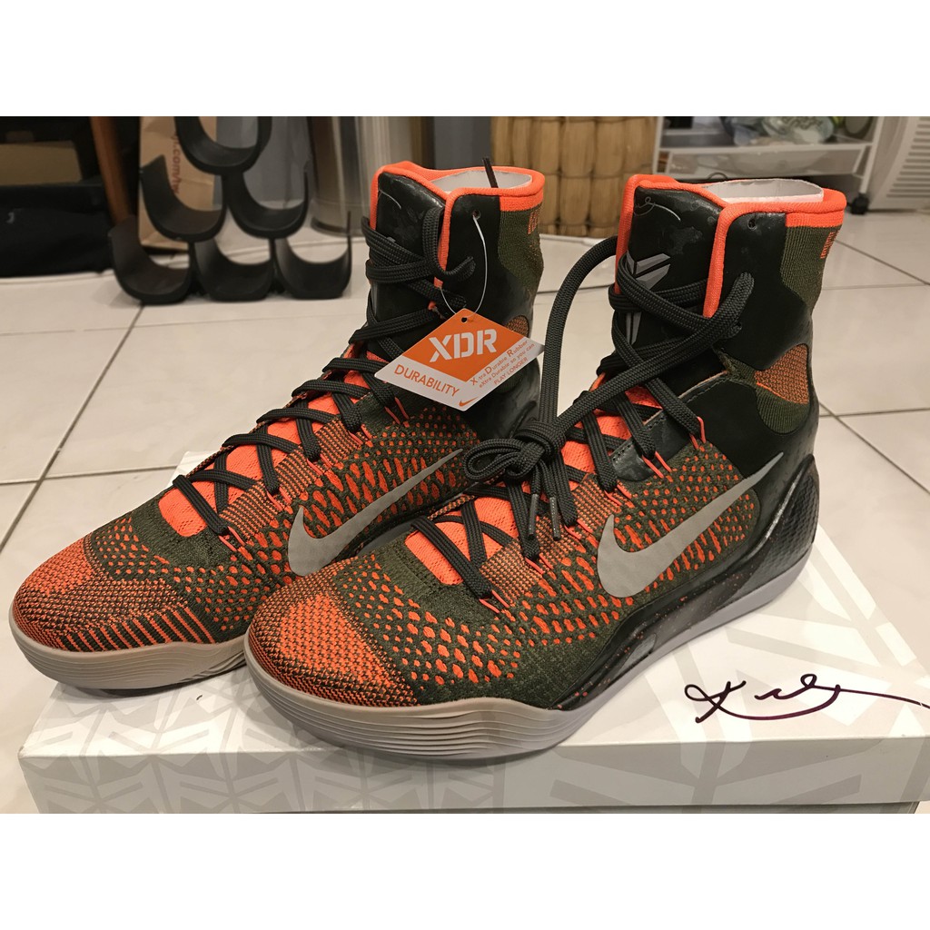 全新現貨Nike Kobe 9 Elite XDR  9代限量編織籃球鞋 （亮橘搭墨綠）US9  630847-303