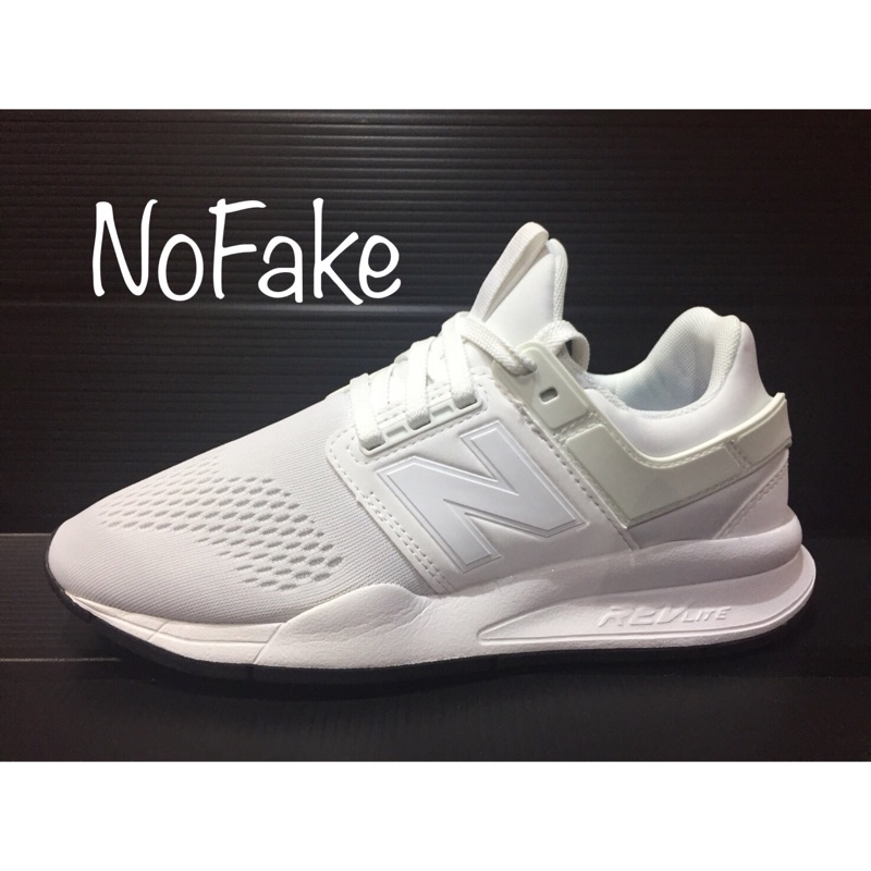 【NoFake】New Balance 男女 NB247 休閒鞋 情侶鞋 白鞋-MS247EW