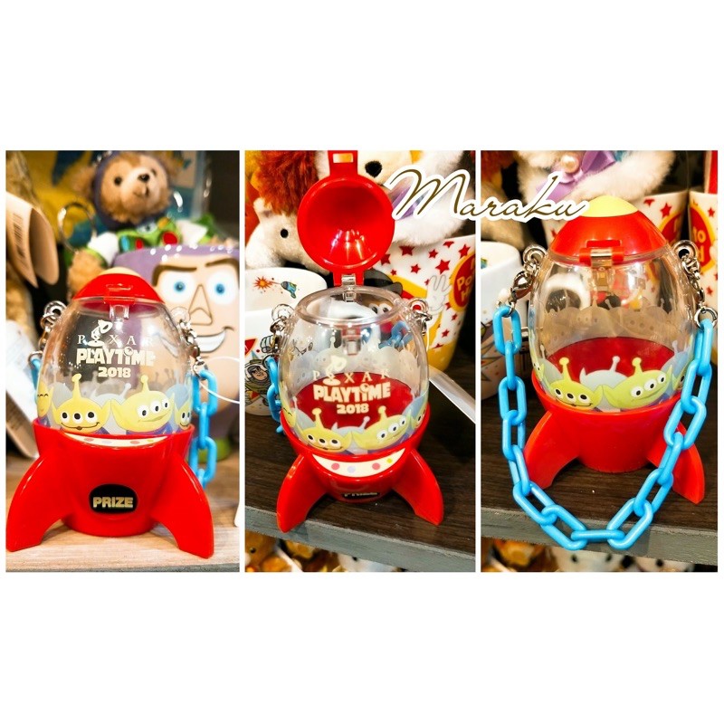 日本東京迪士尼園區限定 皮克斯 玩具總動員 三眼怪 三眼仔 糖果罐 火箭 吊飾