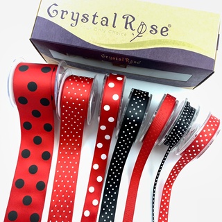 【Crystal Rose緞帶】Mickey米奇點點 緞帶組合/7入 >>送燙金收納禮盒