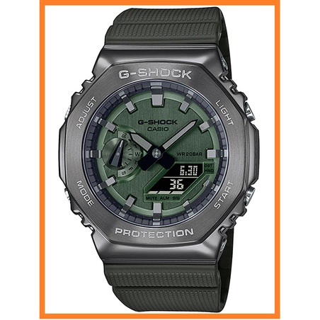 CASIO  G-SHOCK 超人氣八角金屬錶殼設計 農家橡樹 GM-2100N-2A  GM-2100B-3A