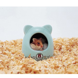 Marukan 寵物鼠陶瓷睡窩 天然陶製涼窩 愛鼠小憩睡窩 迷您動物精制睡盆 MR-333（M號）儷影雙雙 349元