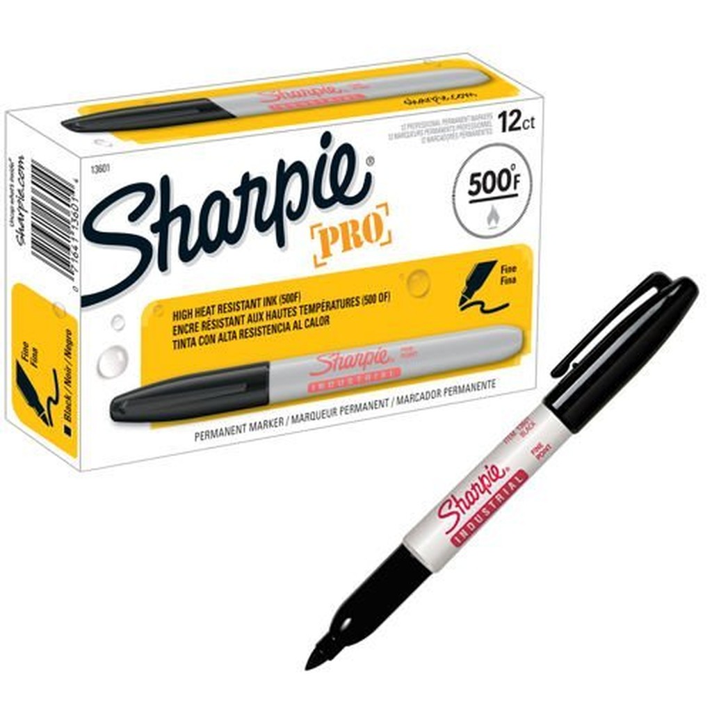 美國 Sharpie 黑色Sharpie 工業記號筆(粗字1mm / 耐高溫)(13601)
