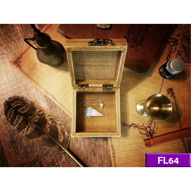 【現貨】實木方形小首飾盒 禮品盒 (舊木色) FL64 禮物盒 飾品盒 工業風 北歐 LOFT 復古 美式