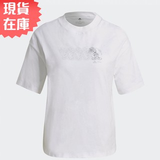 Adidas x Disney 女裝 短袖上衣 T恤 米妮 純棉 白【運動世界】GS0247