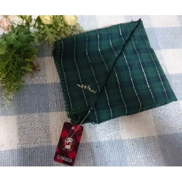 瑪之蜜Matsumi限量配件 綠格方格領巾(剩 1條）