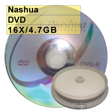 【臺灣製造】10片-A級外銷品牌 Nashua DVD-R 16X 4.7G 空白光碟片燒錄片(補咖最愛)