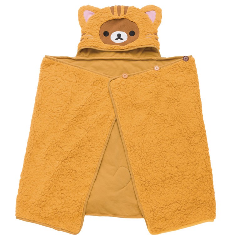 拉拉熊 毛毯 有帽子 毯子 保暖 小被子 兒童 秋冬 貓咪 懶懶熊 輕鬆熊 日貨 正版 授權 J00014717