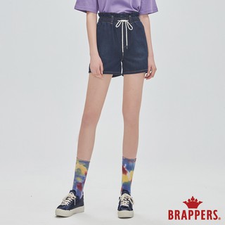BRAPPERS 女款 Boy friend系列-高腰全棉短褲-深藍