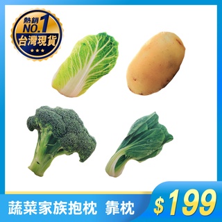 蔬菜家族抱枕 靠枕 枕頭 交換禮物 情人節 告白 白菜 花椰菜 青江菜 馬鈴薯 惡搞 模擬 擬真 生日禮物