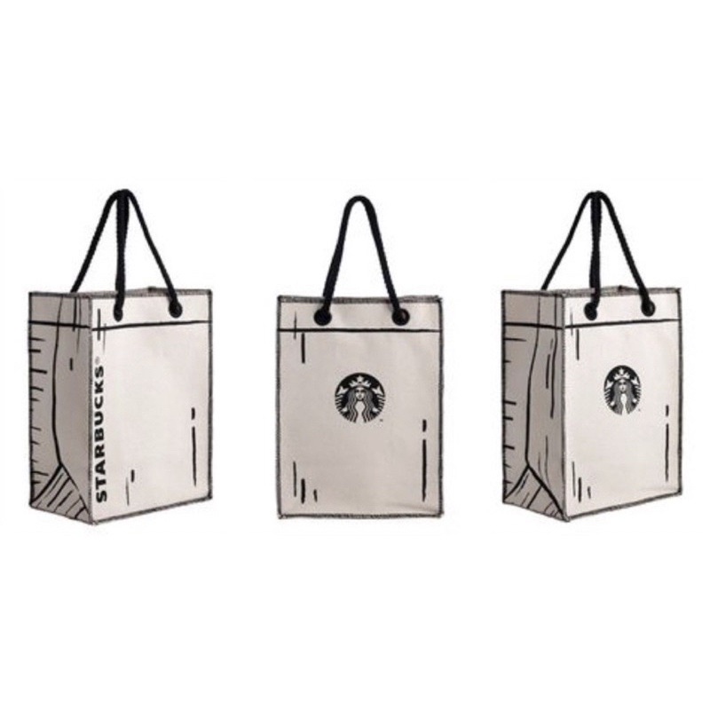 [現貨］星巴克Starbucks經典Logo棉質提袋,星巴克小禮袋提袋,保證正品,提袋,文青風,限量最後一個