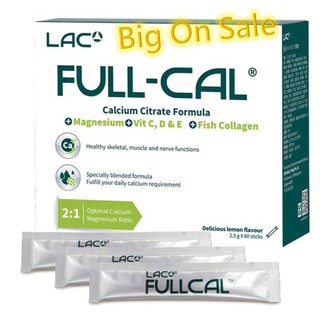 [GNC健安喜台灣公司貨] LAC Full-Cal 優鎂鈣 60包/盒 (檸檬酸鈣粉末)