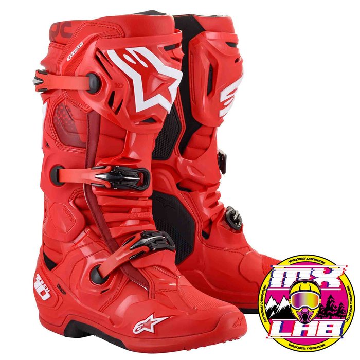 𝕸滑胎實驗室𝖃 Alpinestars® Tech 10 紅色 頂級 車靴 越野靴 防摔 越野 滑胎 林道