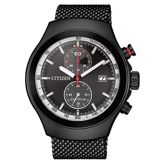 CITIZEN 星辰 光動能(CA7015-82E)雙眼碼錶計時米蘭帶男錶-43.5mm