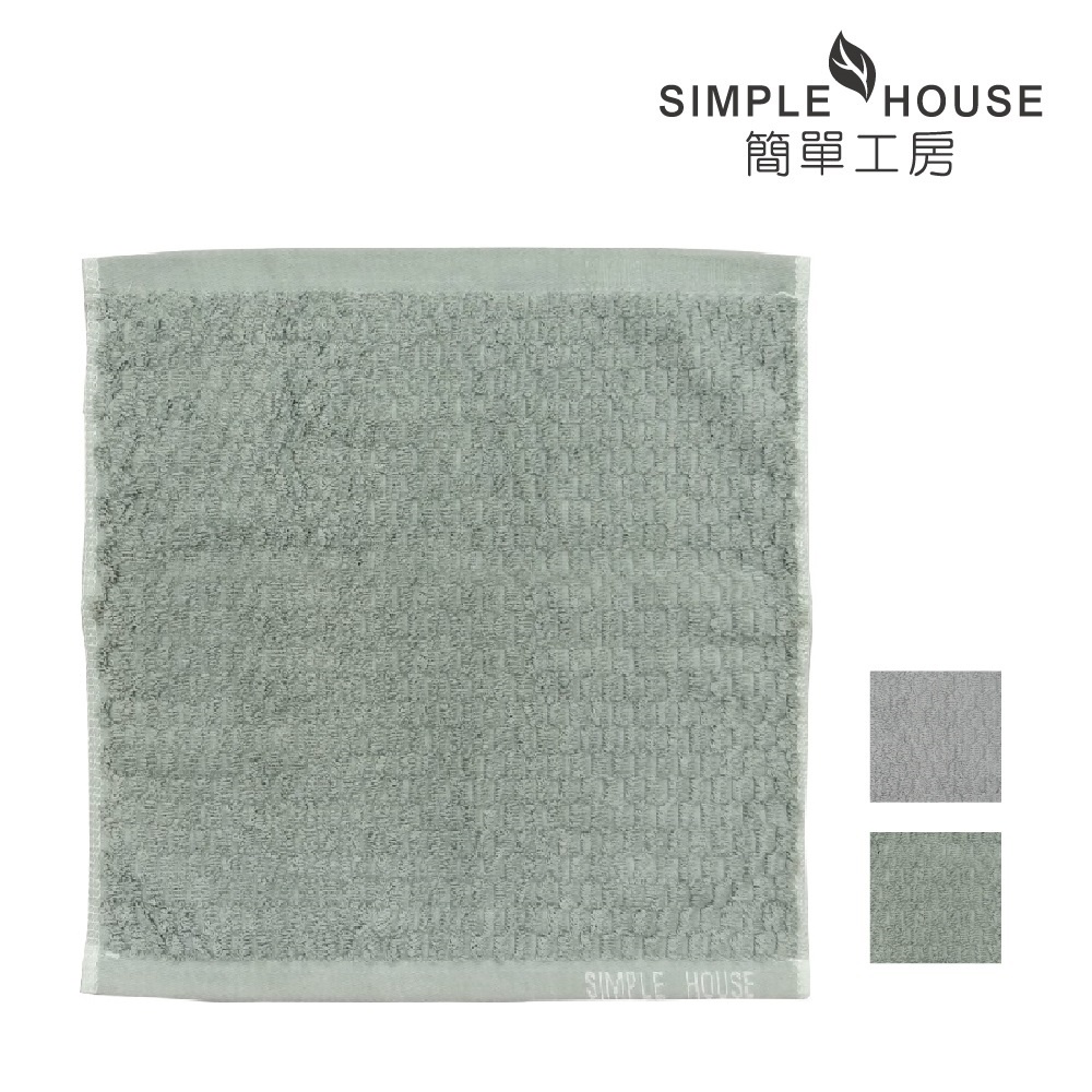 【簡單工房】美國棉格紋方巾-冰綠/冰灰 34x34cm 100%棉 台灣製造
