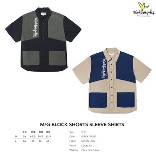 LESSTAIWAN ▼ Mark Gonzales BLOCK SHORTS SLEEVE SHIRTS 襯衫