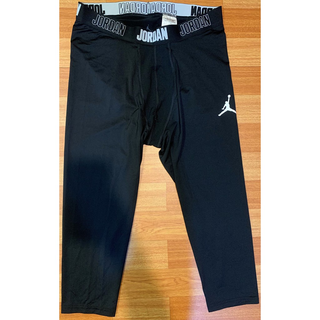 Nike Air Jordan Compression 814656-010 3XL 黑色 23 七分褲 男子訓練緊身褲