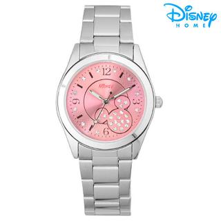 【Disney迪士尼】水鑽網紋 時尚腕錶 鋼帶/有皮帶款 手錶 （３色可挑）