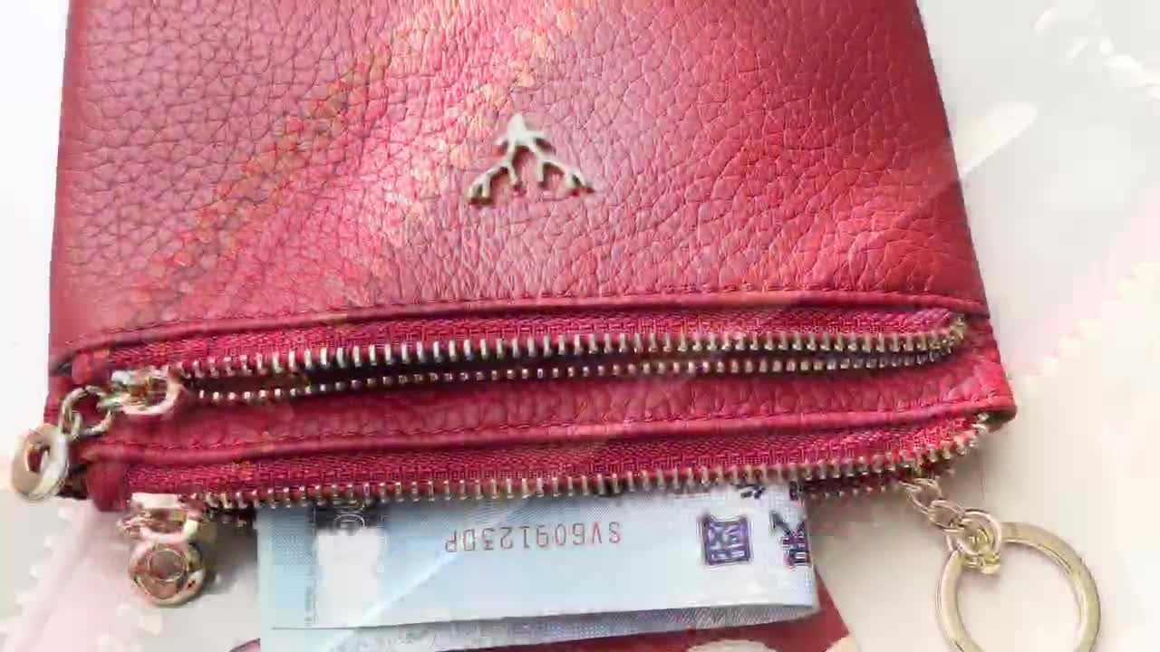 高質感真皮零錢包鑰匙包荔枝紋頭層牛皮