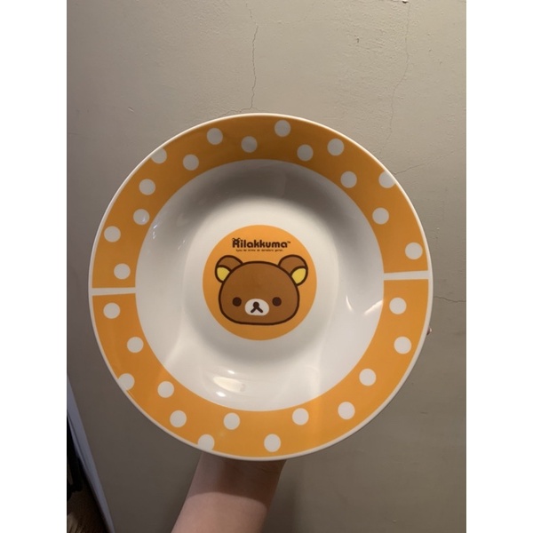 Sam拉拉熊 Rilakkuma 造型精緻餐盤 盤子 黑人牙膏聯名